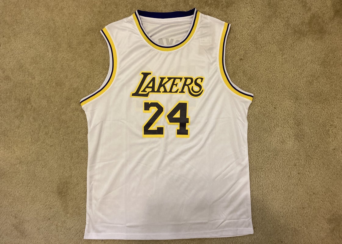 Kobe Bryant LA Lakers White Reebok 24 Jersey XL