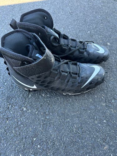 Black Used Molded Cleats High Top FastFlex