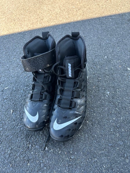 Black Used Molded Cleats High Top FastFlex