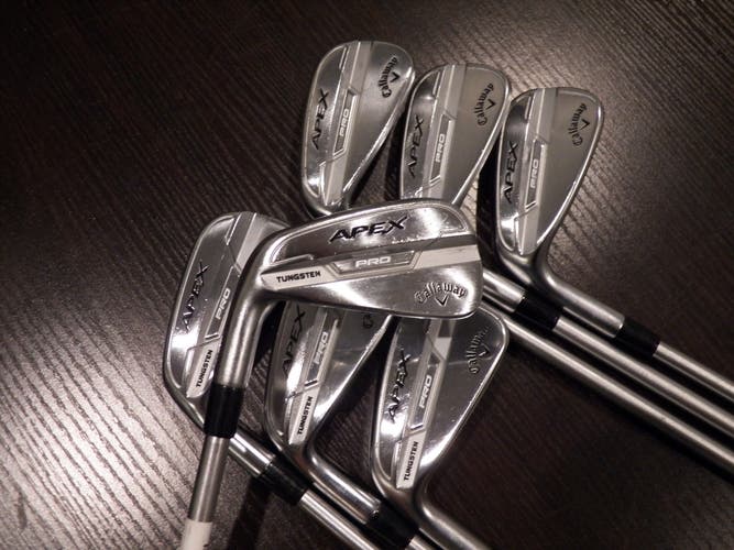 LEFT HAND CALLAWAY APEX 21 PRO GOLF IRON SET 4-PW KBS TOUR C-TAPER LITE 115 X-ST