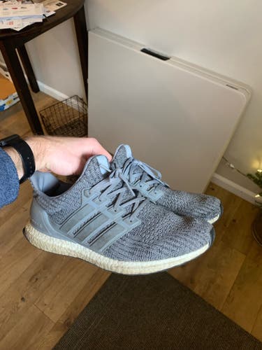 Gray Adult Men's Used Size 11.5 (Women's 12.5) Adidas Ultraboost Shoes