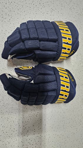 Used Warrior Franchise Gloves 14" Pro Stock Navy/Yellow St Louis Blues Leopold