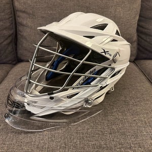 New Goalie Cascade XRS Helmet with Goalie Throat Guard and Chrome Face Mask