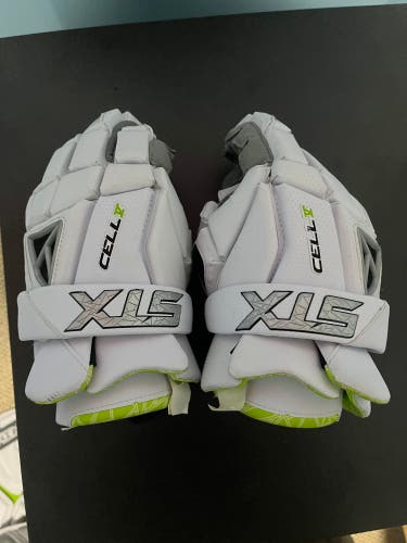 Used Player's STX Large Cell V Lacrosse Gloves