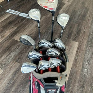 Complete Set of TaylorMade Golf Clubs + Cart Bag - Regular Flex