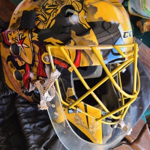 Senior Used custom painted vegas goalie mask