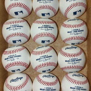 Used Rawlings Official Major League Baseballs 12 Pack (1 Dozen)