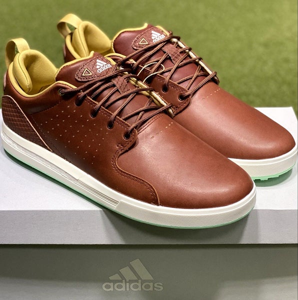 Adidas Mens Leather Golf Shoes GY8523 Brown 10.5 Medium (D) New | SidelineSwap