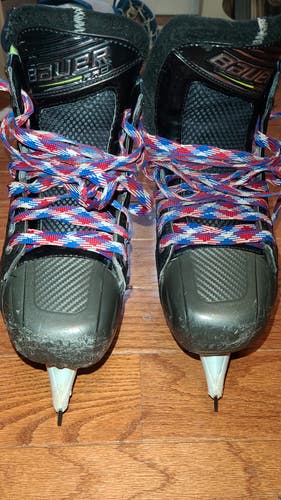 Senior Used Bauer Pro Hockey Goalie Skates Regular Width Size 7.5 Fit 1