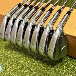 Used Right Handed Ping Blue Dot i525 Irons 4-PW/UW X100 X-Stiff Steel Golf Set