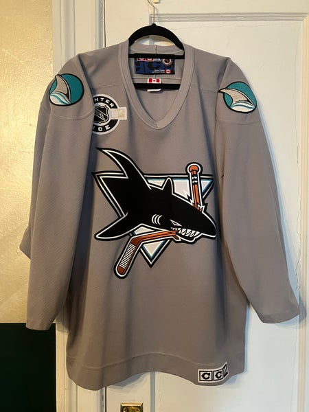 San Jose Sharks Rare Black Starter Jersey Medium