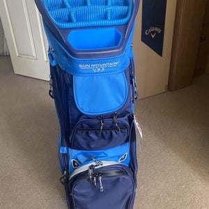 New Sun Mountain Maverick Cobalt Blue Cart Bag 14 Way