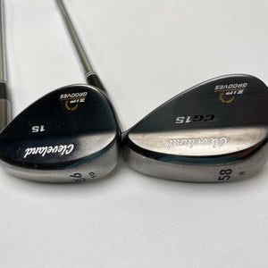 Cleveland CG15 Black Pearl Wedge Set 56* 10 | 58* 8 Traction Wedge Steel Mens RH