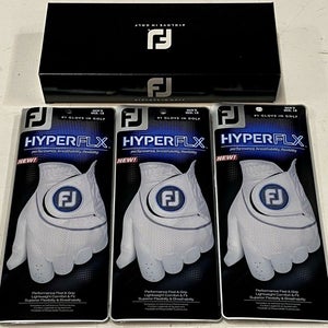 (3) FootJoy HYPERFLX Men's Golf Glove Pack Lot Bundle Medium Large ML New #87963