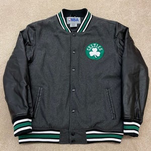 Boston Celtics Jacket Men 2XL Coat Varsity Shamrock NBA Basketball Bomber Retro