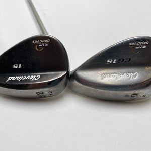 Cleveland CG15 Black Pearl Wedge Set 58* 12 | 60* 8 Traction Wedge Steel Mens RH