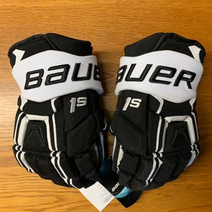 Bauer Supreme 1S Pro Stock Hockey Gloves 14” Malkin Penguins