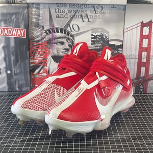 NIKE FORCE ZOOM TROUT 7 Metal Baseball Cleats Red White DC9904-602 Size 12 US