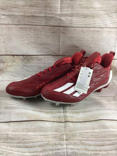 Adidas Adizero Football Cleats Power Red Cloud White GW5058 Size 10.5
