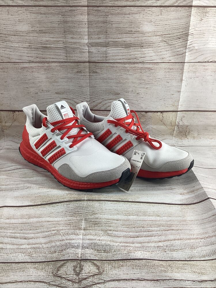 adidas Ultraboost DNA x LEGO White/Red Men's Running Shoes, Size: 10