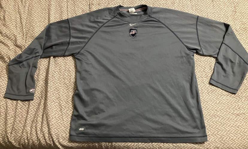 USA Hockey XL Nike Long Sleeve Shirt