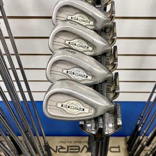 Used Callaway Big Bertha X-12 Men's Right Iron Set 3i-pw (no 6 Iron) Stiff Flex Graphite Shaft