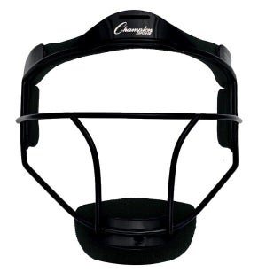 Champion Sports Softball ADULT Pitcher / Fielder Mask, Wide Vision, Black