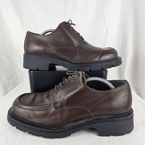 VTG Skechers Collection Made In Italy Brown Leather Oxfords Chunky Platform 11M
