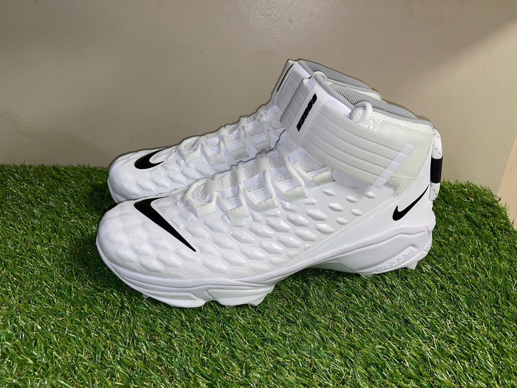 Nike Force Savage Pro 2 Shark Triple White Football Cleats BV5448-101 Size 15