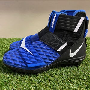Nike Force Savage Elite 2 TD Black Blue Lineman Cleats Shoes Mens 12 AH3999-004