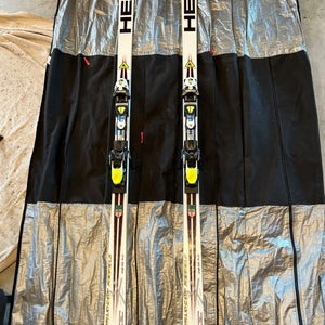 Used Head 203 cm SG skis with Bindings Max Din 16 World Cup Rebels i.SG RD Skis