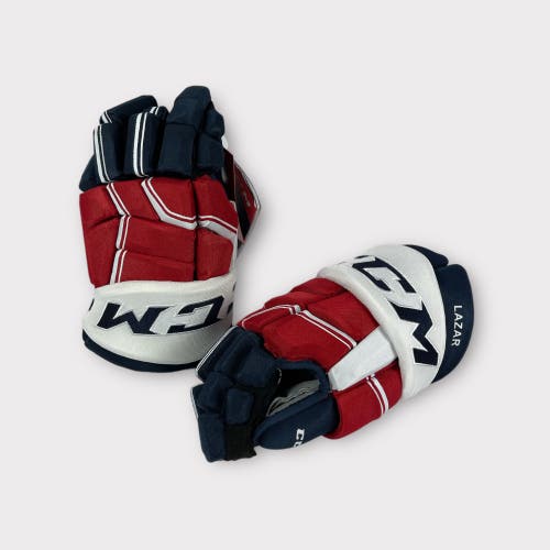 Pro Stock CCM HGQLXP Quicklite 14” Hockey Gloves Rochester Americans Lazar