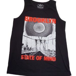 Vintage Brooklyn State of Mind Shirt - American Rag Graphic Tee Tank Top Large