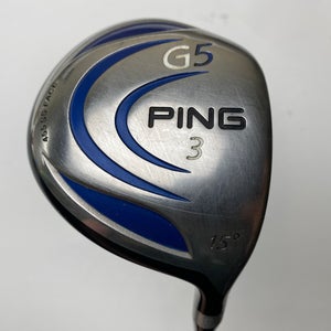 Ping G5 3 Fairway Wood 15* Grafalloy ProLaunch Blue 75g Stiff Graphite Mens RH