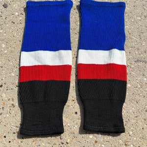 Youth Used Shin Pad Socks Blue/white/red/black A R5 S1 L1