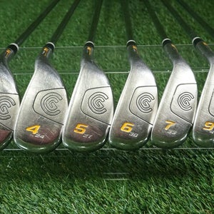 CLEVELAND GOLF HI BORE IRON SET 3-P NO 8 W/ TRUE TEMPER REGULAR FLEX SHAFTS