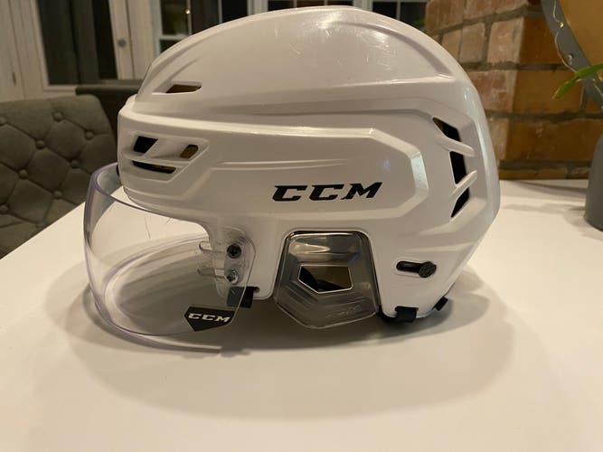 Used Large CCM Pro Stock Tacks 110 Helmet With CCM Visor