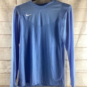 Nike Dri-FIT Team Player Long Sleeve UV Crew Shirt Valor Blue CW3539-448 Sz M
