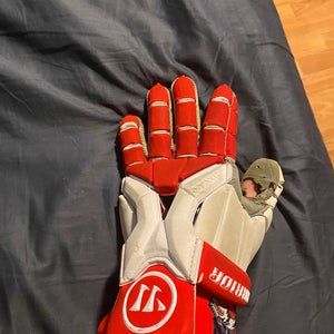 Used Player's Warrior Large Burn Pro Lacrosse Gloves