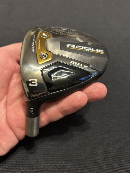 MINT LEFT HAND Callaway Rogue ST MAX 15° fairway wood 3 wood Head only LH