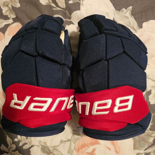 2023 capitals stadium mitss Bauer Supreme Ultrasonic Gloves 14" Pro Stock