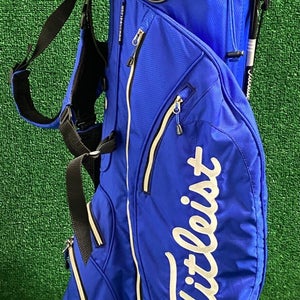 Titleist Golf 6-Way Dual Strap Stand Bag With Rain Cover ~ Excellent Condition