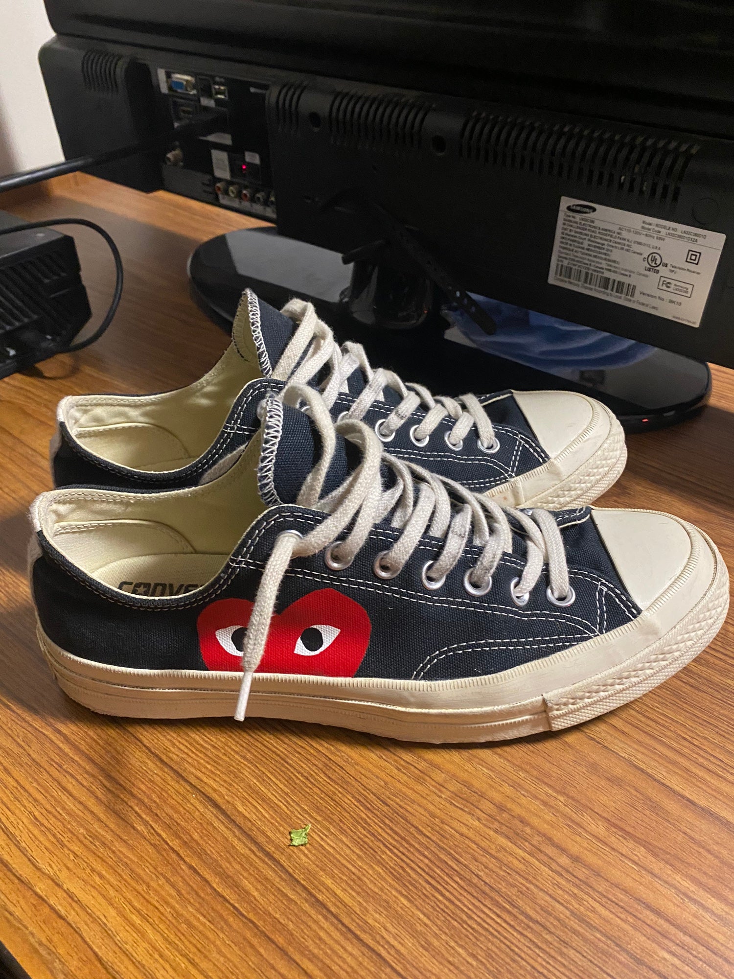 CDG Converse) CONVERSE X COMME DES GARCONS PLAY ALL STAR CHUCK '70 OX - BLACK SidelineSwap