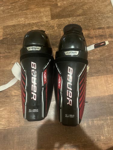 Used Bauer 15” NSX Shin Pads