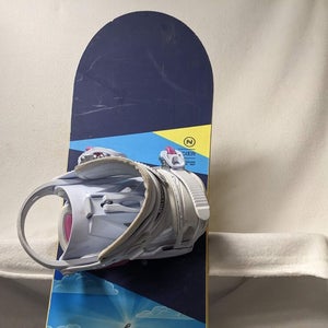 Nidecker Snowboard w/Millennium Three Bindings Size 120 Color Blue Condition Use