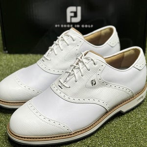 FootJoy 2023 DryJoys Premiere Wilcox Golf Shoes 54322 White 10.5 Wide EE #90321