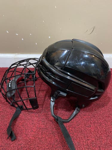 London White Socks Bauer Pro Series Elbow CCM Pro Stock Super Tacks X Helmet Item#NHXH