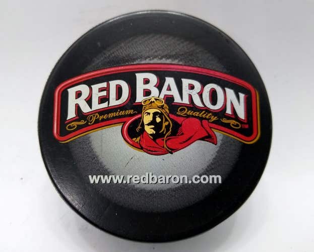 Red Baron NHL Official Practice USED Hockey Puck Inglasco