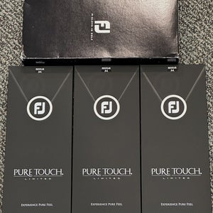 FootJoy Pure Touch Limited Golf Glove Pack Lot 3 Included Medium M New #84247