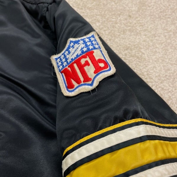 Pittsburgh Steelers Starter Power Forward Vintage Full Snap Satin  Jacket-White